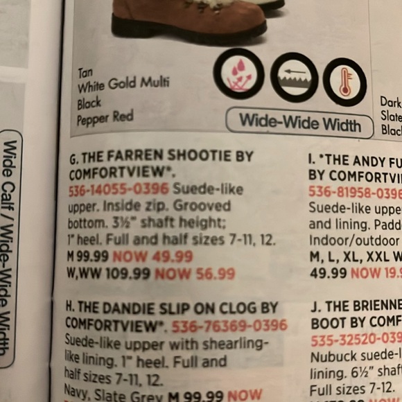 BRAND NEW-Comfort View “The Farren” black zip up booties Size 10WW - Picture 6 of 7